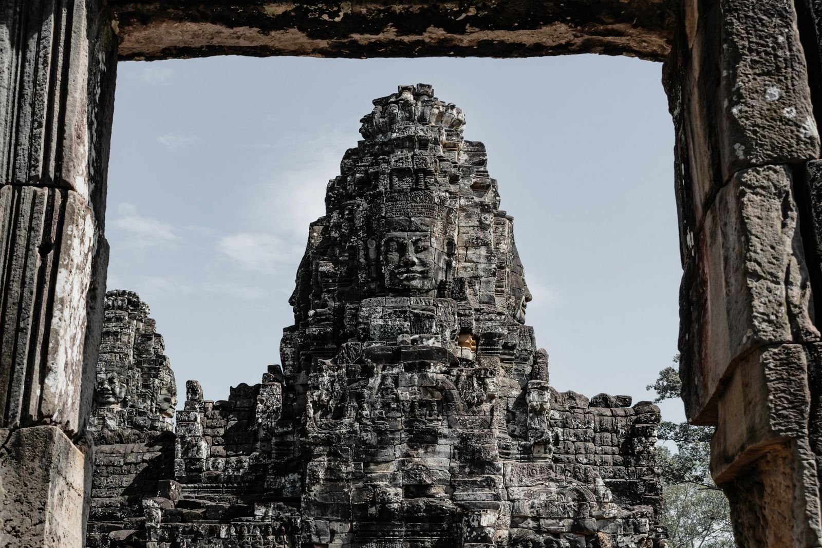 Stone faces at Bayon temple, Angkor
