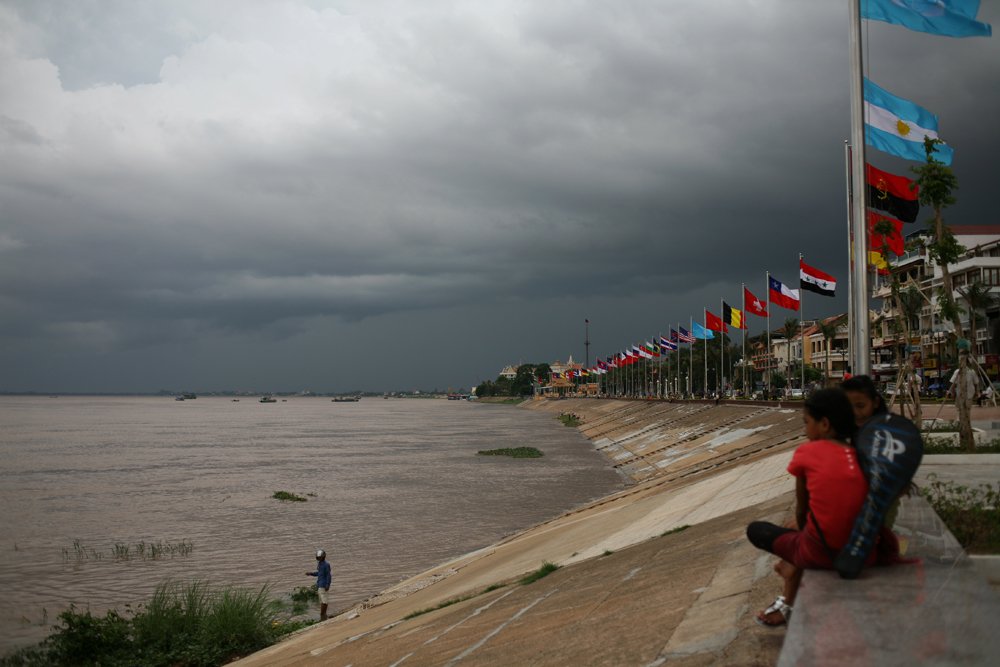 Phnom Penh riverfront promenade