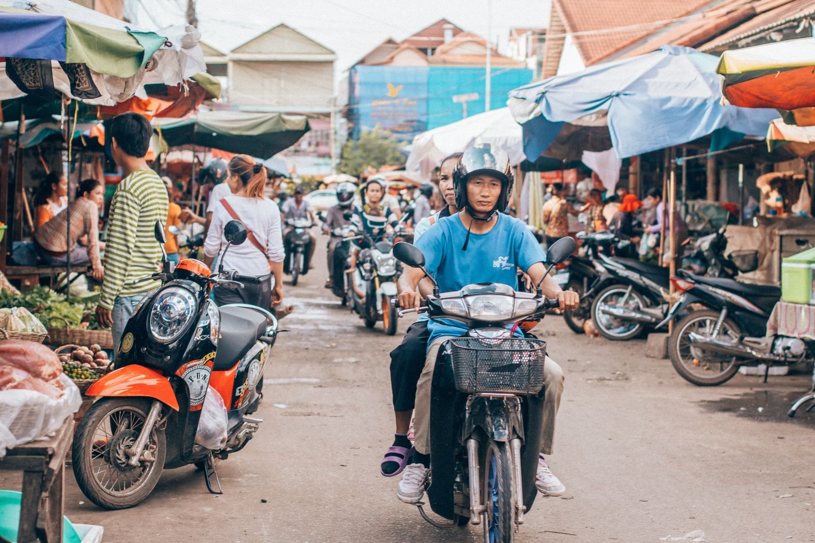 A market street in Siem Reap